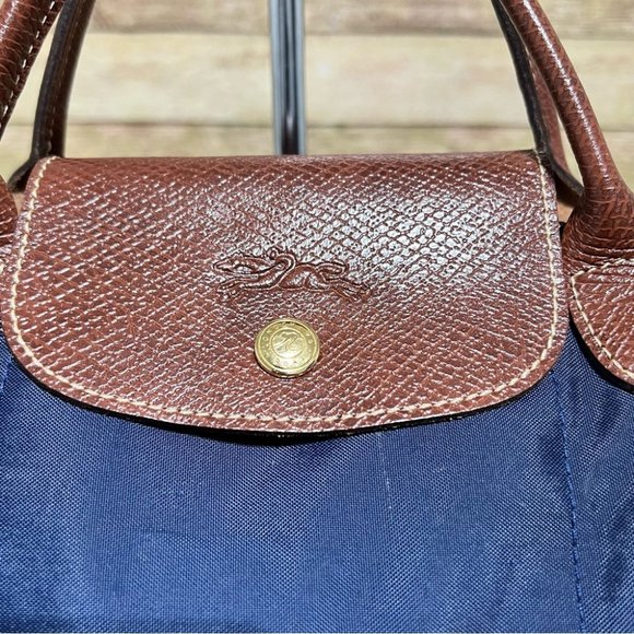 Longchamp Le Pliage Small Blue Tote - Picture 3 of 11